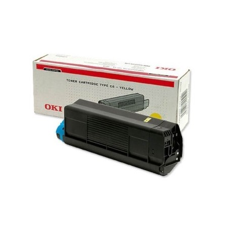 Toner Jaune Oki C3100 TYPE C6L, Toner Express : achat en ligne de Toner Jaune Oki C3100 TYPE C6L pour imprimante