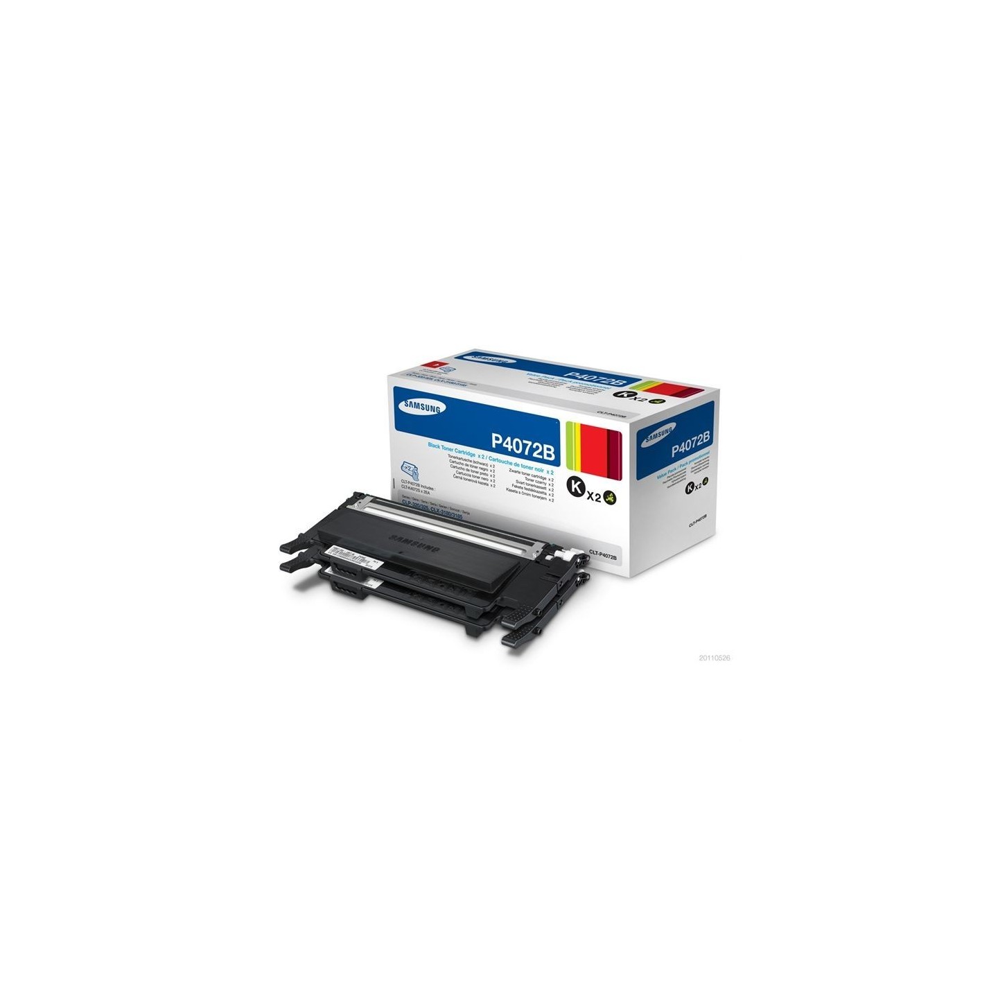 Pack de 2 toners noirs Samsung pour CLP320 / 325 / CLX3185, Toner Express : achat en ligne de Pack de 2 toners noirs Samsung pou