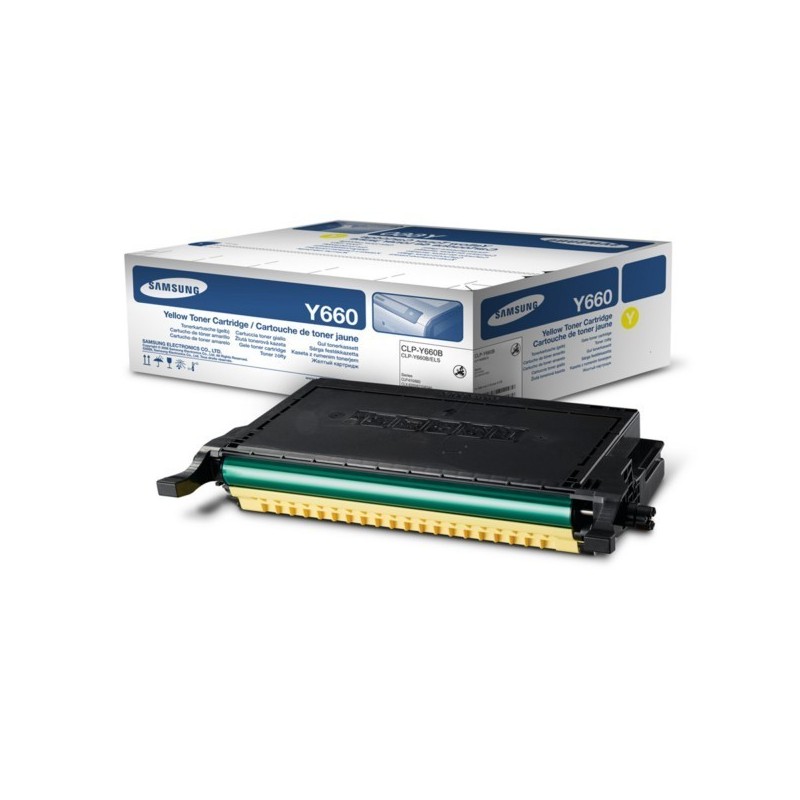 Toner jaune Samsung pour CLP-610ND / 660D / 660ND, Toner Express : achat en ligne de Toner jaune Samsung pour CLP-610ND / 660D /