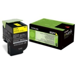 Toner jaune Lexmark pour CX310n / CX410e ... (802Y), Toner Express : achat en ligne de Toner jaune Lexmark pour CX310n / CX410e 