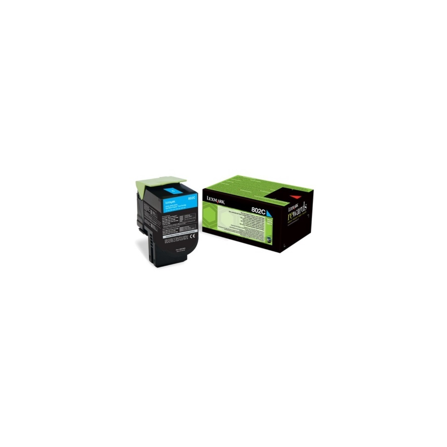 Toner cyan Lexmark pour CX310n / CX410e ... (802C), Toner Express : achat en ligne de Toner cyan Lexmark pour CX310n / CX410e ..