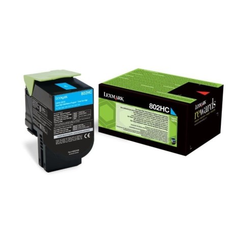 Toner Lexmark cyan pour CX410 / CX510...  (802HC), Toner Express : achat en ligne de Toner Lexmark cyan pour CX410 / CX510...  (