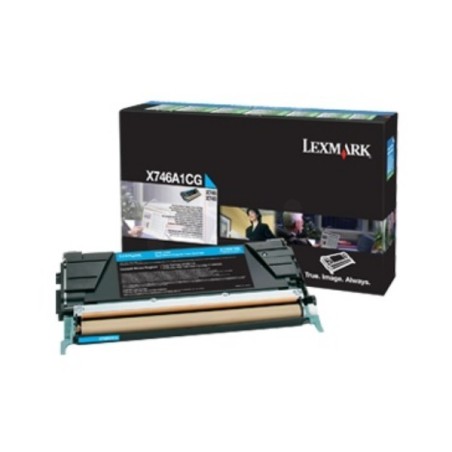 Toner cyan Lexmak X746de / X748, Toner Express : achat en ligne de Toner cyan Lexmak X746de / X748 pour imprimante
