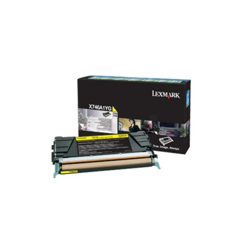 Toner jaune Lexmak X746de / X748, Toner Express : achat en ligne de Toner jaune Lexmak X746de / X748 pour imprimante