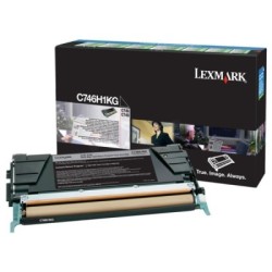 C746H1KG - Toner Lexmark Noir Haut Rendement LRP pour gamme C746 / C748, Toner Express : achat en ligne de Toner noir 