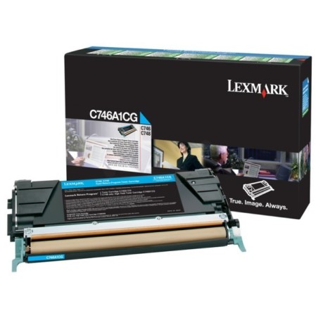 C746A1CG - Toner cyan Lexmark LRP pour gamme C746 / C748, Toner Express : achat en ligne de Toner cyan Lexmark 