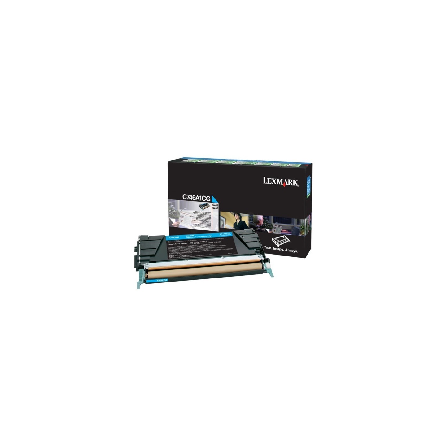 C746A1CG - Toner cyan Lexmark LRP pour gamme C746 / C748, Toner Express : achat en ligne de Toner cyan Lexmark 