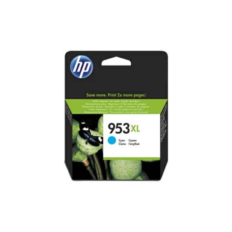 Cartouche jet d'encre Cyan Haute capacité HP pour Office Jet Pro 8210/ 8720/ 8740 ... (N°953XL)