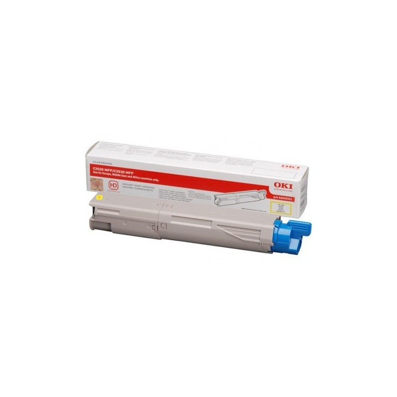 Toner jaune Oki haute capacité pour multifonction C3520MFP / C3530MFP / MC360MFP (43459369), Toner Express : achat en ligne de T