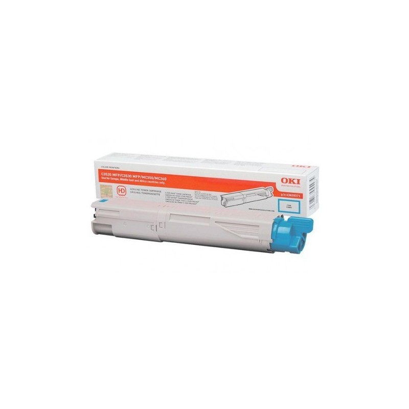 Toner cyan Oki haute capacité pour multifonction C3520MFP / C3530MFP / MC360MFP (43459371), Toner Express : achat en ligne de To