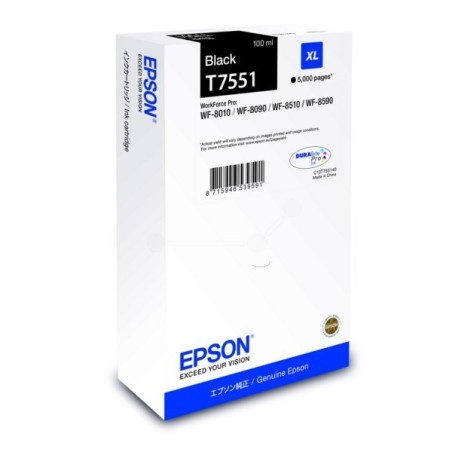 Cartouche d'encre noire XL pour Epson WorkForce Pro WF-8010DW/ 8090DW ....., Toner Express : achat en ligne de Cartouche d'encre