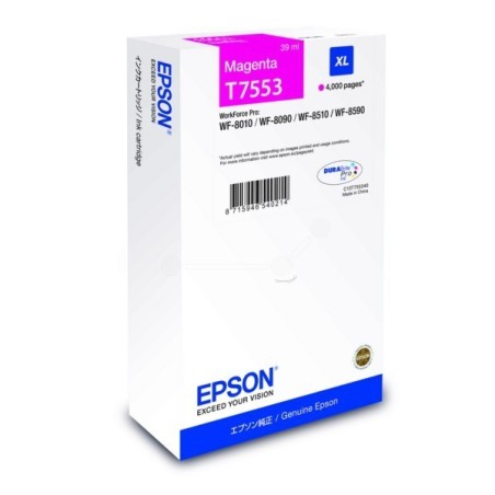 Cartouche d'encre magenta XL pour Epson WorkForce Pro WF-8010DW/ 8090DW ....., Toner Express : achat en ligne de Cartouche d'enc