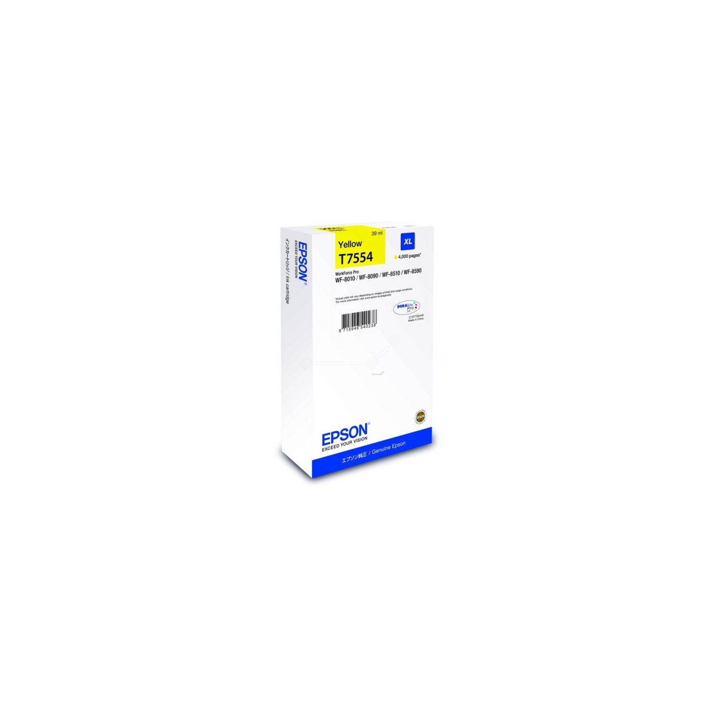 Cartouche d'encre jaune XL pour Epson WorkForce Pro WF-8010DW/ 8090DW ....., Toner Express : achat en ligne de Cartouche d'encre