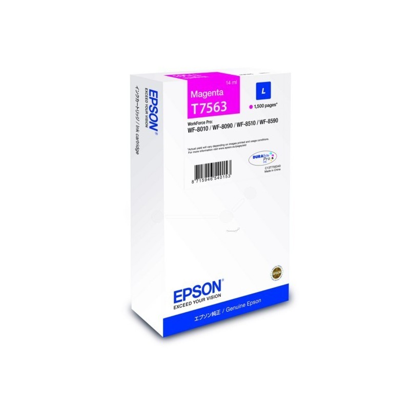 Cartouche d'encre magenta pour Epson WorkForce Pro WF-8010DW/ 8090DW ....., Toner Express : achat en ligne de Cartouche d'encre 