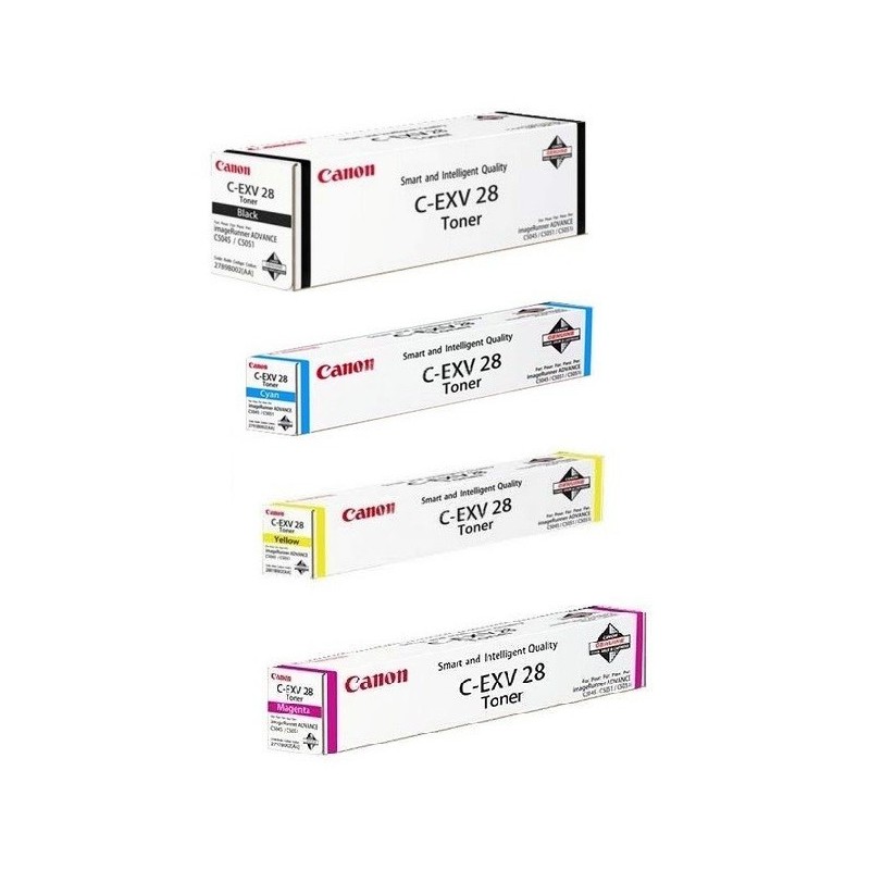 Pack de 4 toners Canon pour IRC 5045i / 5051 / 5051i  (C-EXV28), Toner Express : achat en ligne de Pack de 4 toners Canon pour I