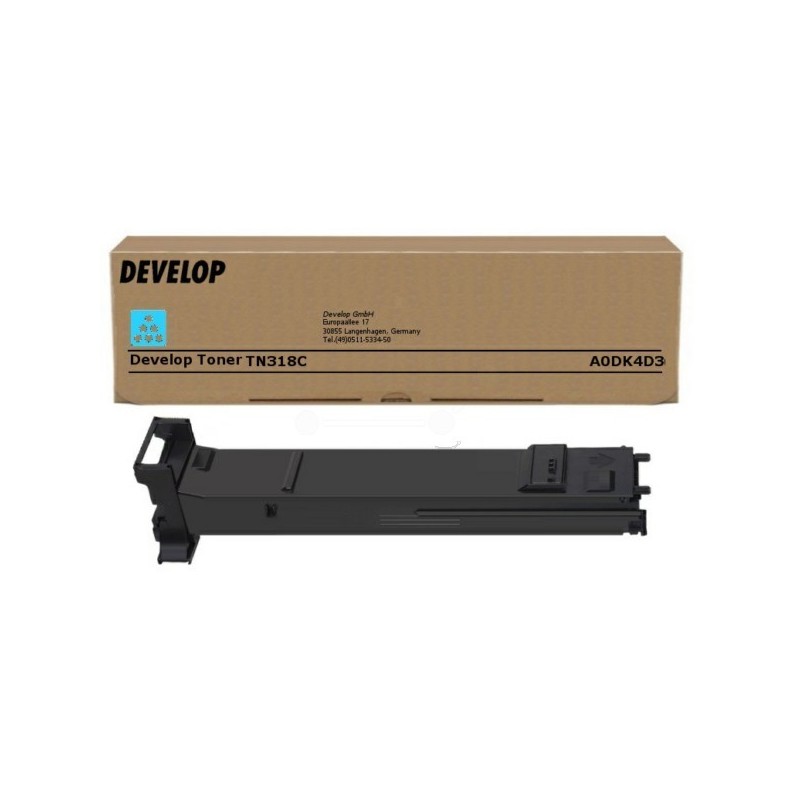 Toner cyan Develop pour Inéo +20 / +20P / +31P (TN-318), Toner Express : achat en ligne de Toner cyan Develop pour Inéo +20 / +2