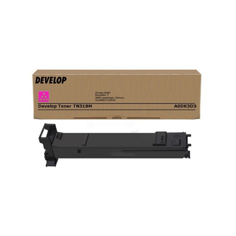 Toner magenta Develop pour Inéo +20 / +20P / +31P (TN-318), Toner Express : achat en ligne de Toner magenta Develop pour Inéo +2