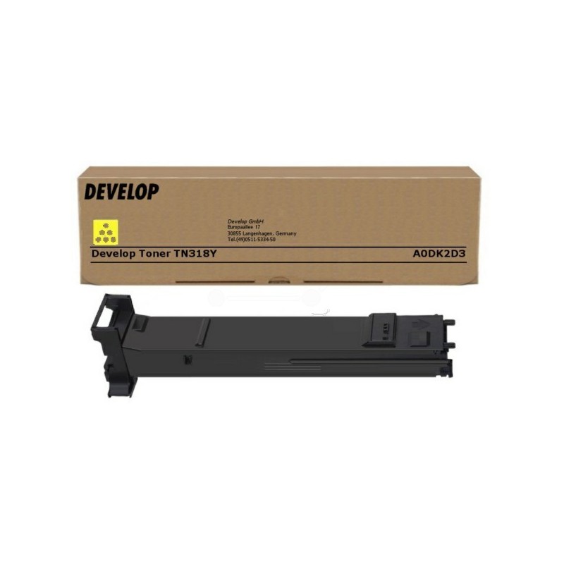 Toner jaune Develop pour Inéo +20 / +20P / +31P (TN-318), Toner Express : achat en ligne de Toner jaune Develop pour Inéo +20 / 