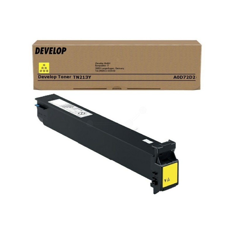 Toner jaune Develop pour Ineo +203 / +253 (A0D72D2), Toner Express : achat en ligne de Toner jaune Develop pour Ineo +203 / +253
