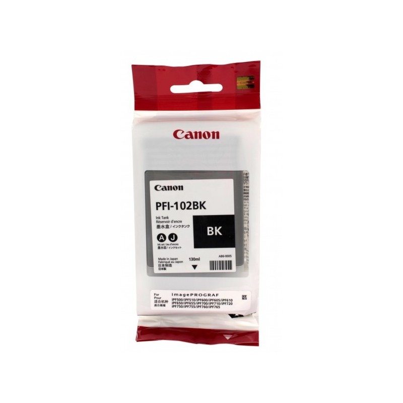 Encre noir Canon IPF500 / IPF600 / IPF700 (PFI-102BK), Toner Express : achat en ligne de Encre noir Canon IPF500 / IPF600 / IPF7