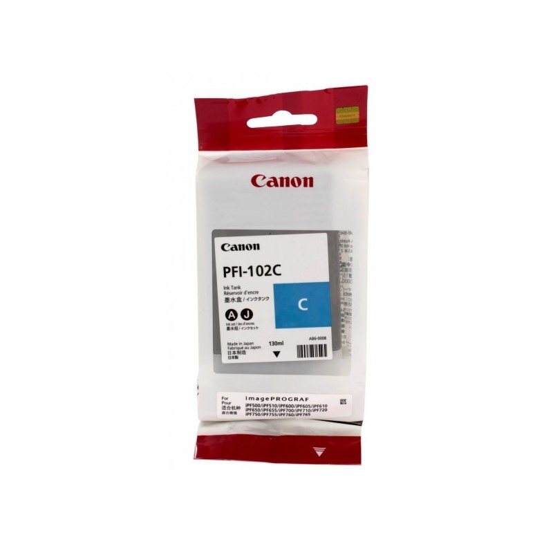 Encre cyan Canon pour IPF500 / IPF600 / IPF700 (PFI-102C), Toner Express : achat en ligne de Encre cyan Canon pour IPF500 / IPF6