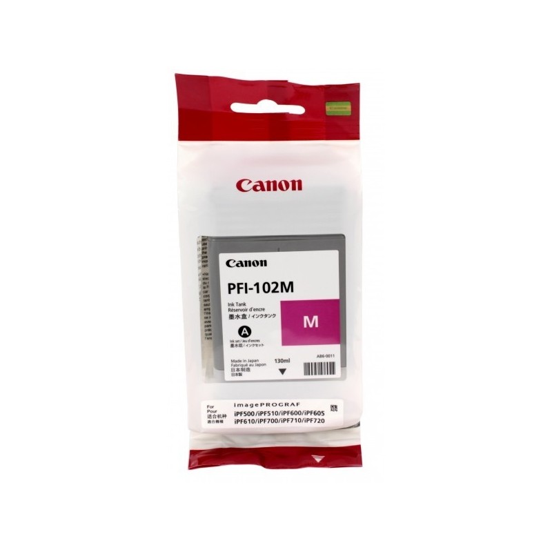 Encre magenta Canon pour IPF500 / IPF600 / IPF700 (PFI-102M), Toner Express : achat en ligne de Encre magenta Canon pour IPF500 