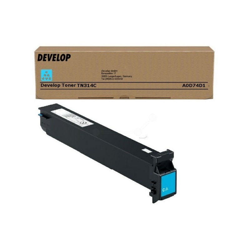 Toner cyan Develop pour ineo +353/+355 (TN314C), Toner Express : achat en ligne de Toner cyan Develop pour ineo +353/+355 