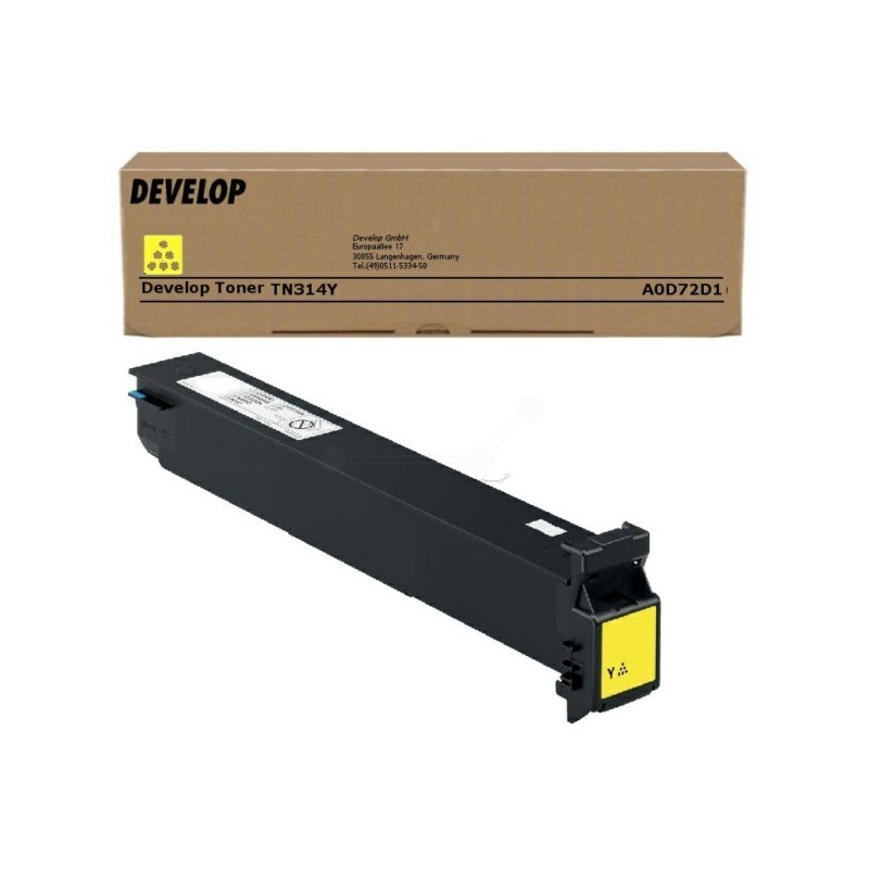 Toner jaune Develop pour ineo +353/+355 (TN314Y), Toner Express : achat en ligne de Toner jaune Develop pour ineo +353/+355 