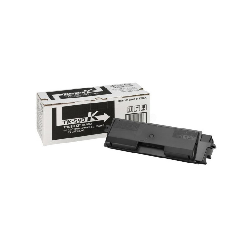 Toner noir Kyocéra pour FS-C2016mfp / FS-C2026mfp / FS-C2126mfp ... (TK-590BK), Toner Express : achat en ligne de Toner noir Kyo