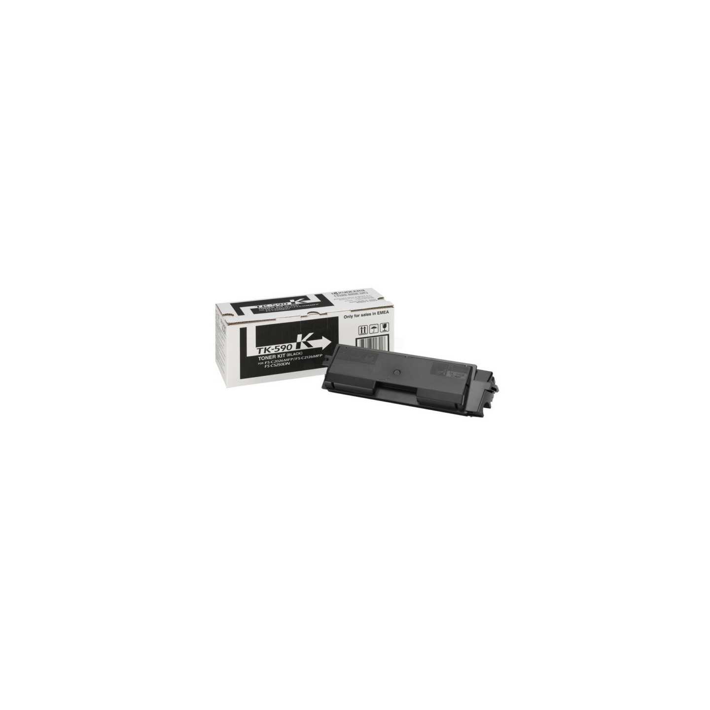 Toner noir Kyocéra pour FS-C2016mfp / FS-C2026mfp / FS-C2126mfp ... (TK-590BK), Toner Express : achat en ligne de Toner noir Kyo