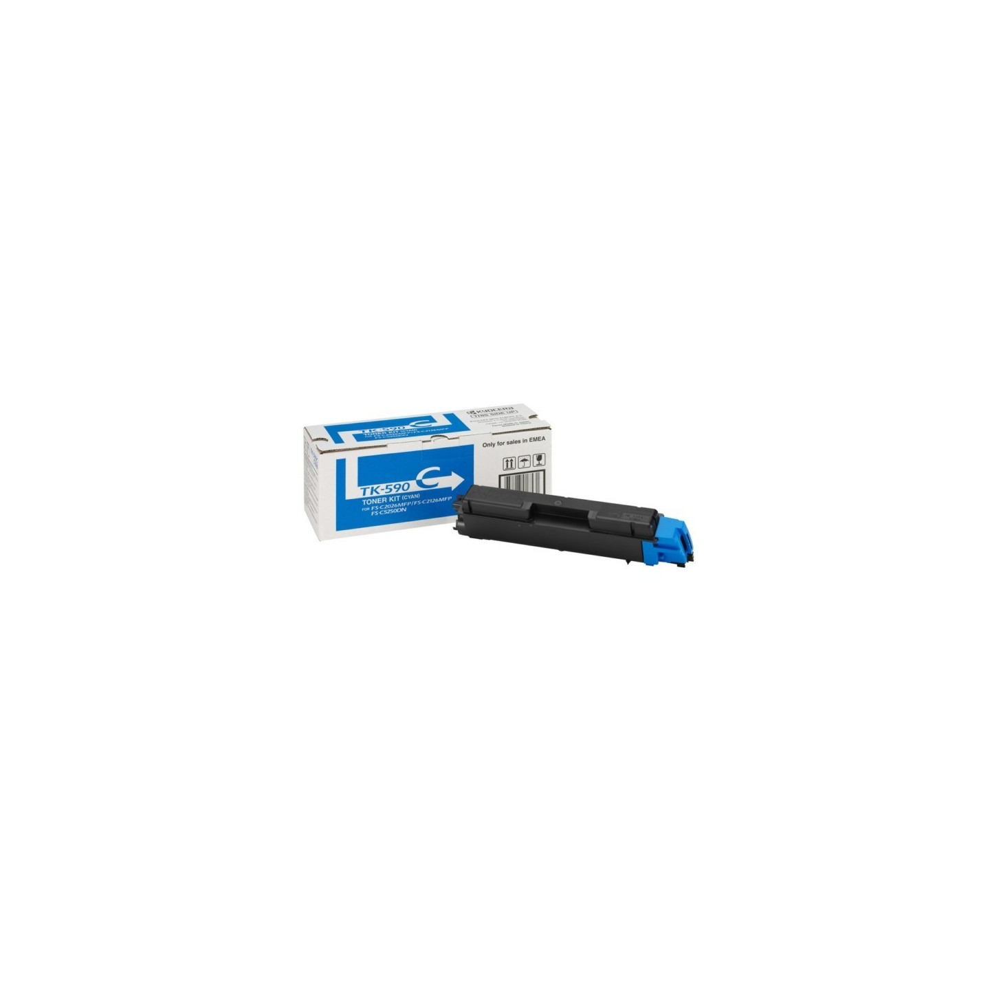 Toner cyan Kyocéra pour FS-C2016mfp / FS-C2026mfp / FS-C2126mfp ...(TK-590C), Toner Express : achat en ligne de Toner cyan Kyocé