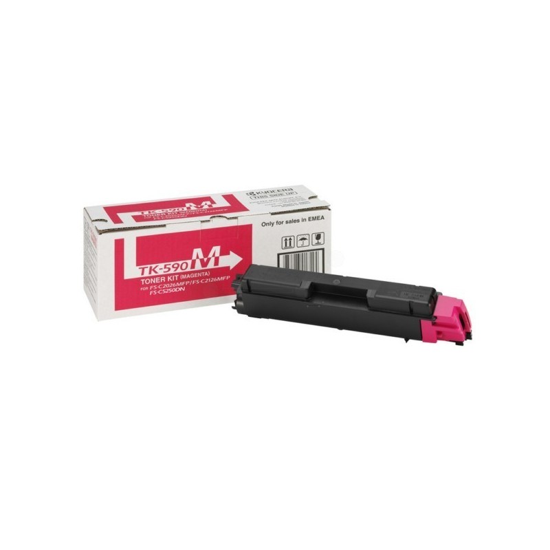 Toner magenta Kyocéra pour FS-C2016mfp / FS-C2026mfp / FS-C2126mfp ... (TK-590M), Toner Express : achat en ligne de Toner magent