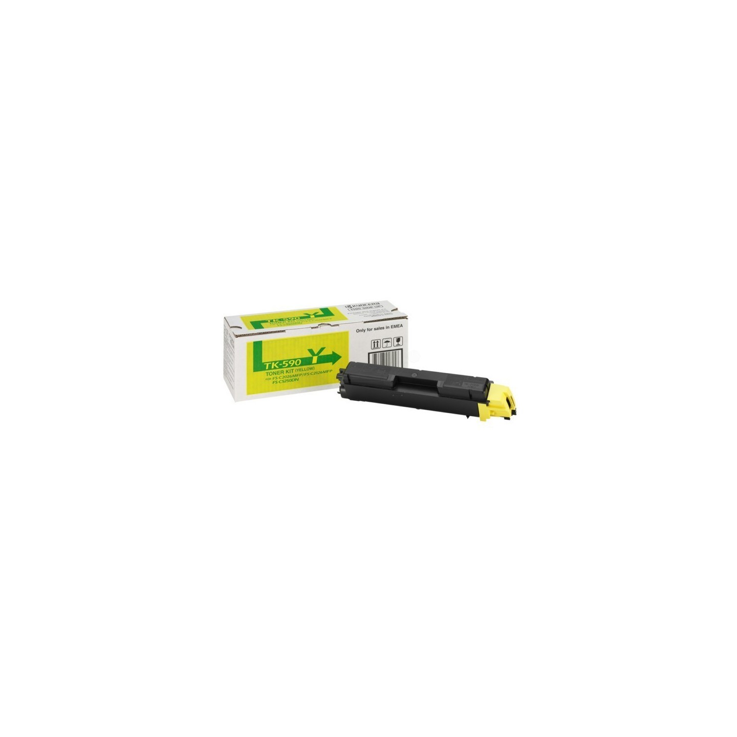 Toner jaune Kyocéra pour FS-C2016mfp / FS-C2026mfp / FS-C2126mfp ...(TK-590Y), Toner Express : achat en ligne de Toner jaune Kyo
