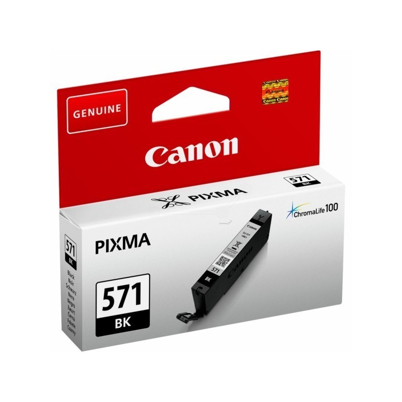 Cartouche Encre Noire Photo (CLI-571BK ) pour Canon Pixma MG 5750 / MG 6850..., Toner Express : achat en ligne de Cartouche Encr