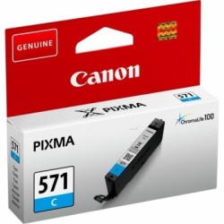 Cartouche Encre Cyan  (CLI-571C ) pour Canon Pixma MG 5750 / MG 6850..., Toner Express : achat en ligne de Cartouche Encre Cyan 