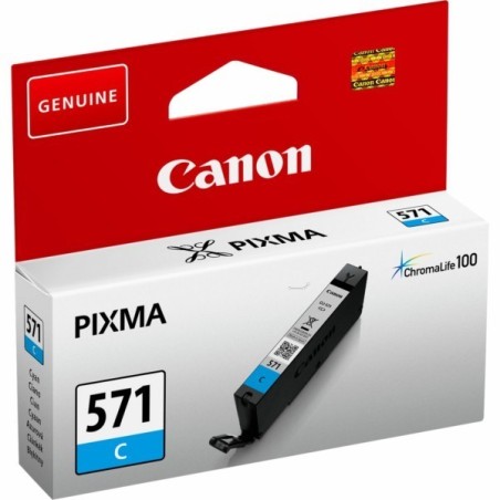 Cartouche Encre Cyan  (CLI-571C ) pour Canon Pixma MG 5750 / MG 6850..., Toner Express : achat en ligne de Cartouche Encre Cyan 