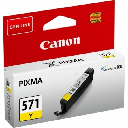 Cartouche Encre Jaune  (CLI-571Y) pour Canon Pixma MG 5750 / MG 6850..., Toner Express : achat en ligne de Cartouche Encre Jaune