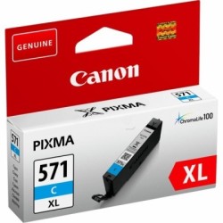 Cartouche Encre Cyan Haute capacité (CLI-571C XL) pour Canon Pixma MG 5750 / MG 6850..., Toner Express : achat en ligne de Carto