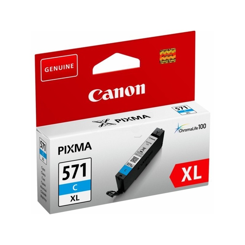 Cartouche Encre Cyan Haute capacité (CLI-571C XL) pour Canon Pixma MG 5750 / MG 6850..., Toner Express : achat en ligne de Carto