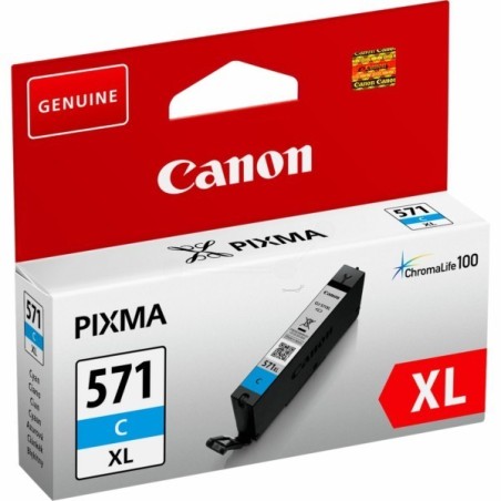 Cartouche Encre Cyan Haute capacité (CLI-571C XL) pour Canon Pixma MG 5750 / MG 6850..., Toner Express : achat en ligne de Carto