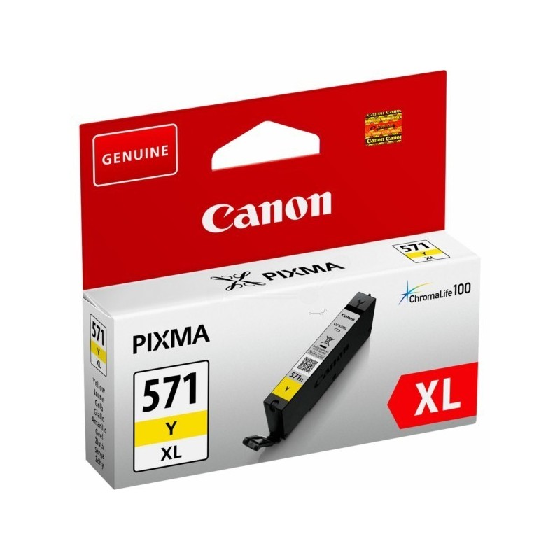 Cartouche Encre Jaune Haute capacité (CLI-571Y XL) pour Canon Pixma MG 5750 / MG 6850..., Toner Express : achat en ligne de Cart
