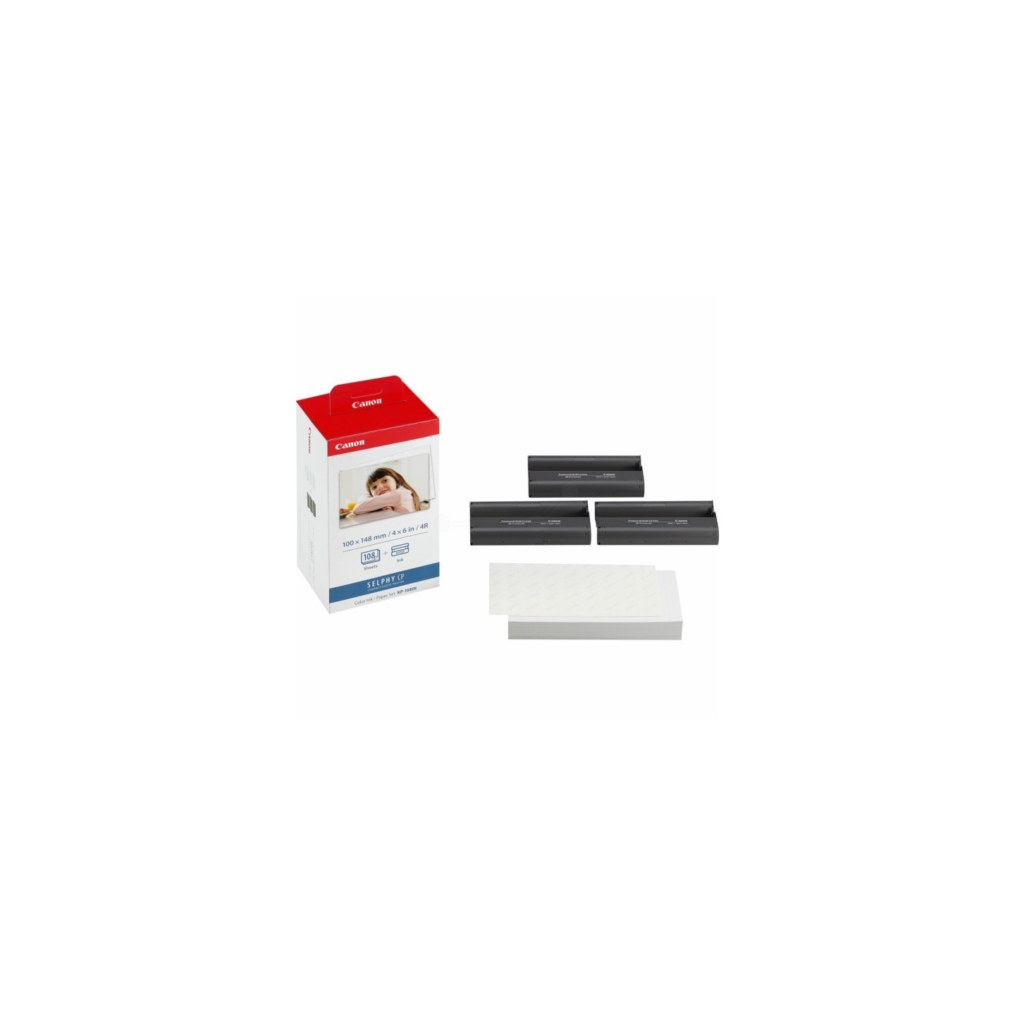 Cartouche d'encre Canon 3 couleurs + Papier Photo 10x15 (108 Feuilles) (3115B001/KP-108IN), Toner Express : achat en ligne de Ca