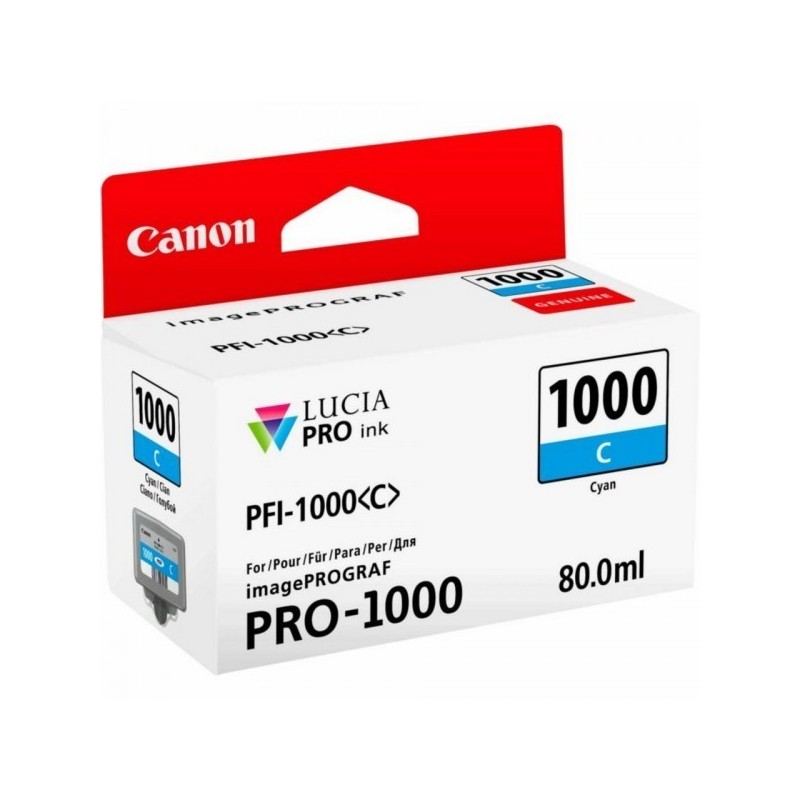 Cartouche Jet d'encre Cyan CANON (80 ml) pour Imprimante Jet d'encre