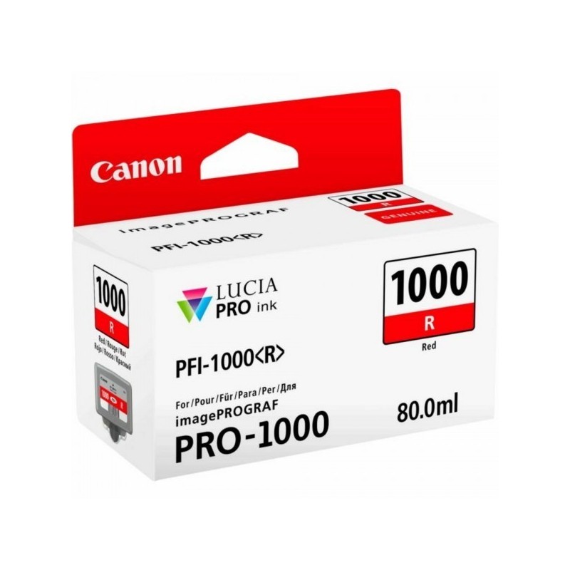 Cartouche Jet d'encre Rouge CANON (80 ml) pour Imprimante Jet d'encre- Capacité 3165 pages