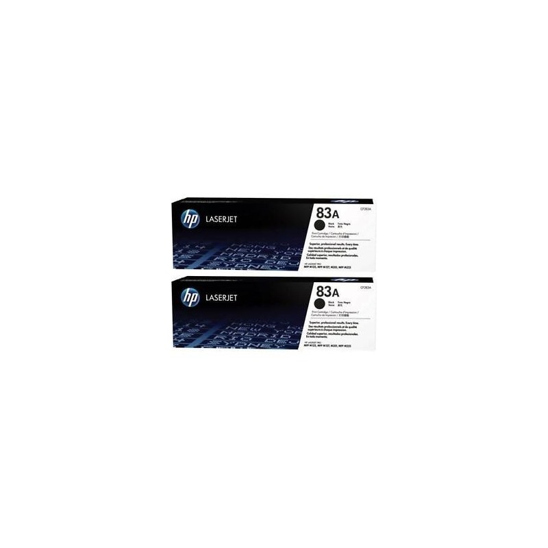 Pack 2 Toners HP pour LaserJet Pro MFP M125 / M126 ... (83A)