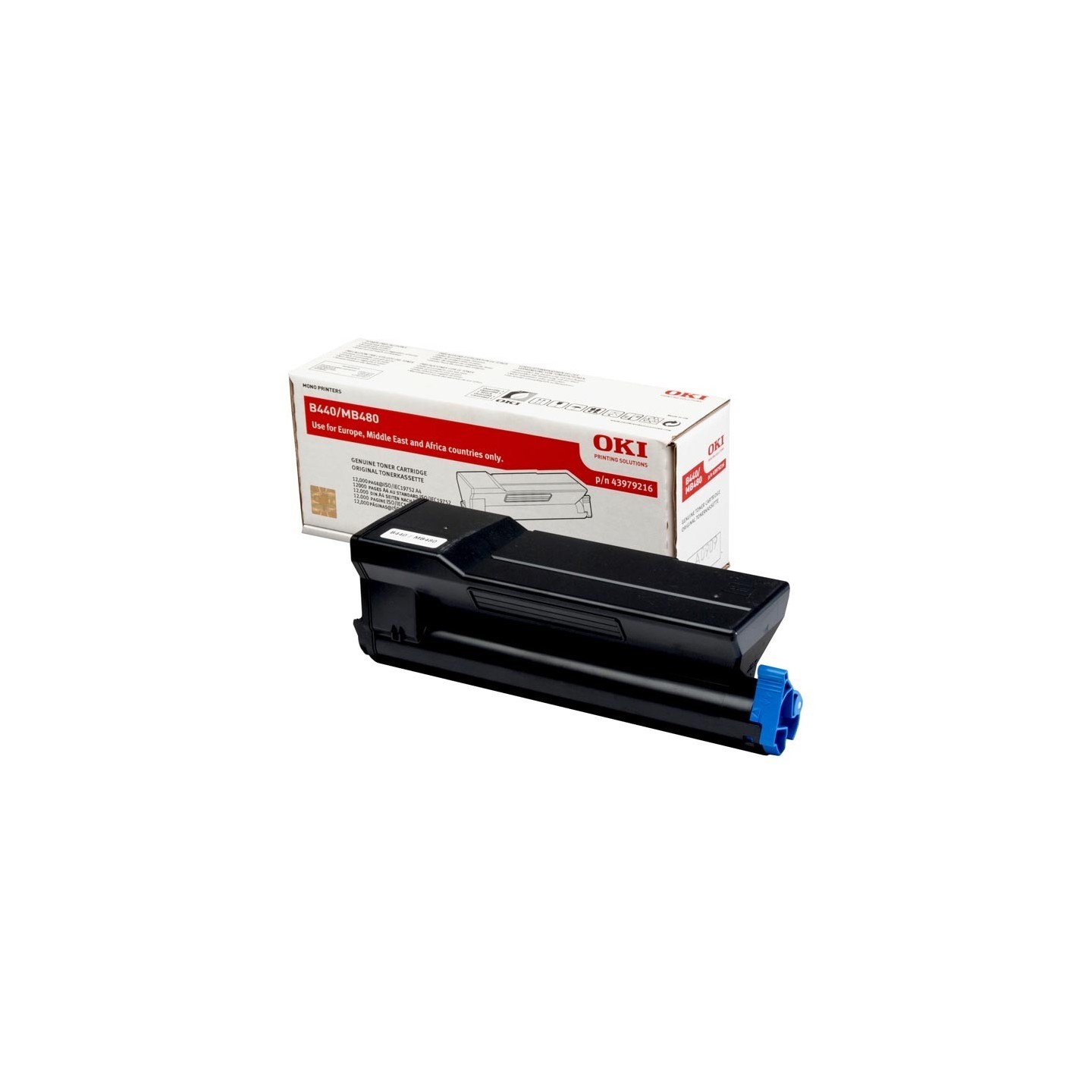 Toner noir haute capacité Oki pour B440 / MB480
