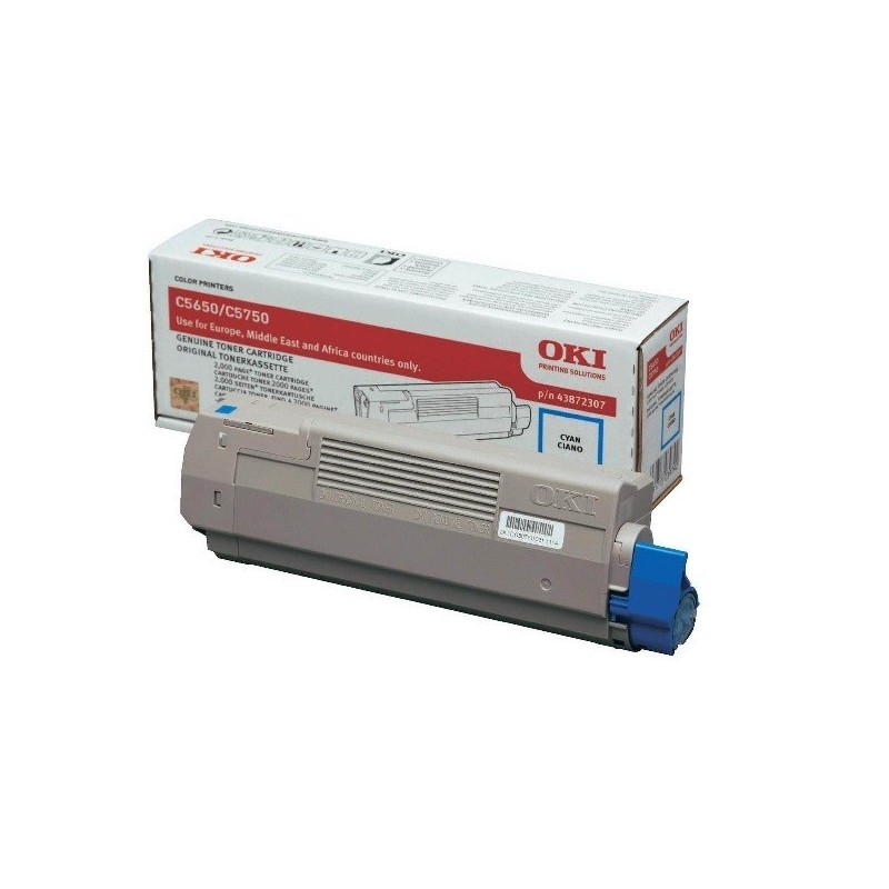 Toner cyan pour Oki C5650 / C5750, Toner Express : achat en ligne de Toner cyan pour Oki C5650 / C5750 pour imprimante