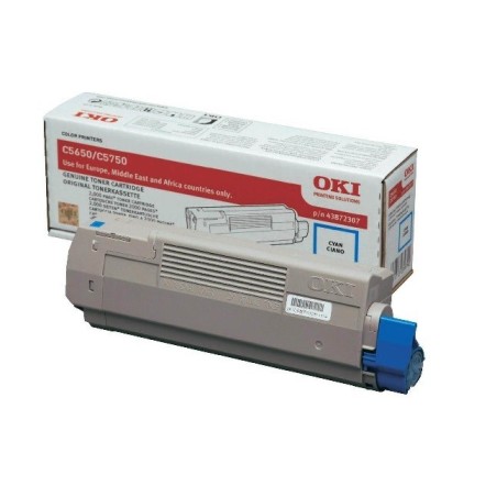 Toner cyan pour Oki C5650 / C5750, Toner Express : achat en ligne de Toner cyan pour Oki C5650 / C5750 pour imprimante