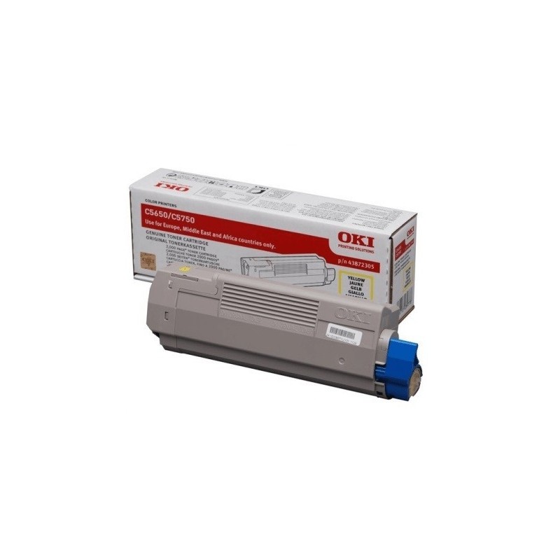 Toner jaune pour Oki C5650 / C5750, Toner Express : achat en ligne de Toner jaune pour Oki C5650 / C5750 pour imprimante