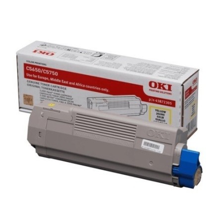 Toner jaune pour Oki C5650 / C5750, Toner Express : achat en ligne de Toner jaune pour Oki C5650 / C5750 pour imprimante